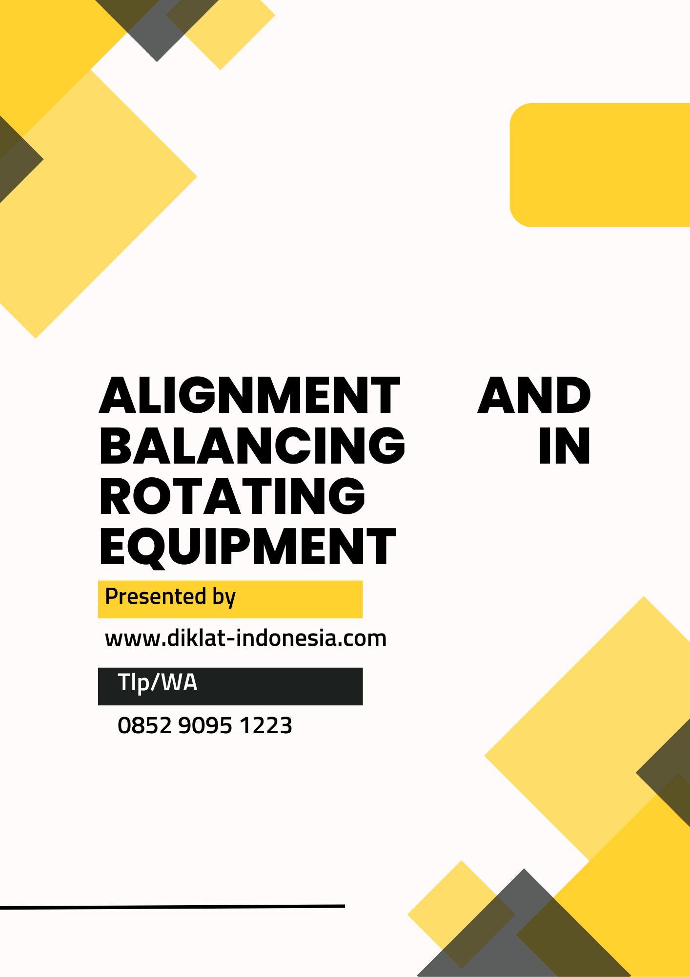 Pelatihan Alignment And Balancing In Rotating Equipment.