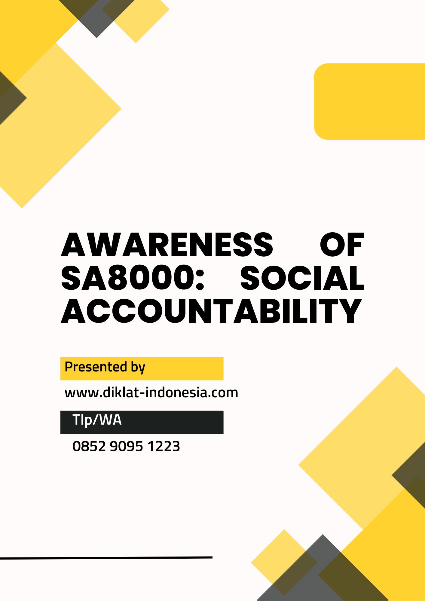 Awareness of SA8000: Social Accountability