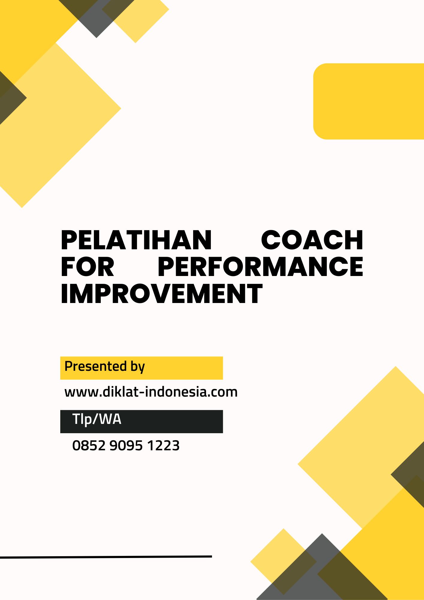 Pelatihan Coach for Performance Improvement