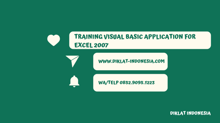 Training Visual Basic Application for Excel 2007