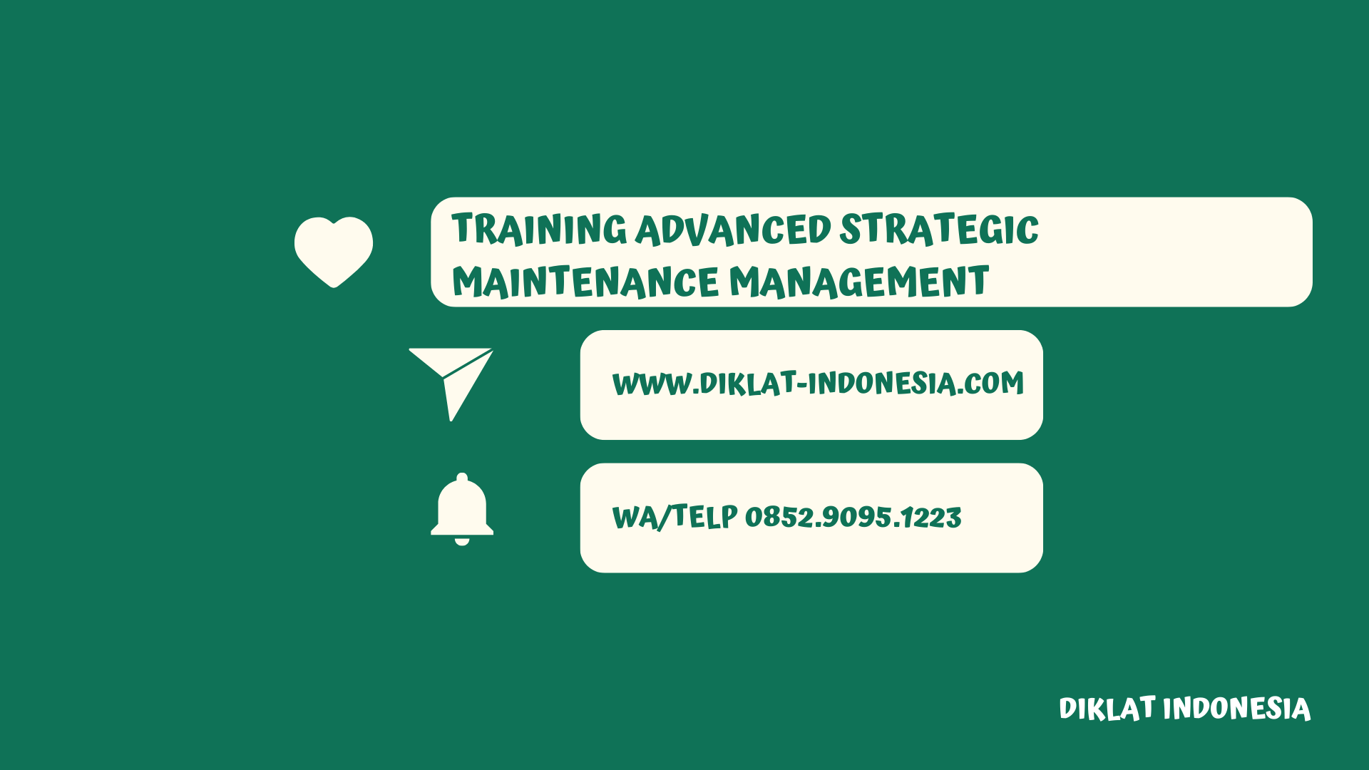 Training Advanced Strategic Maintenance Management