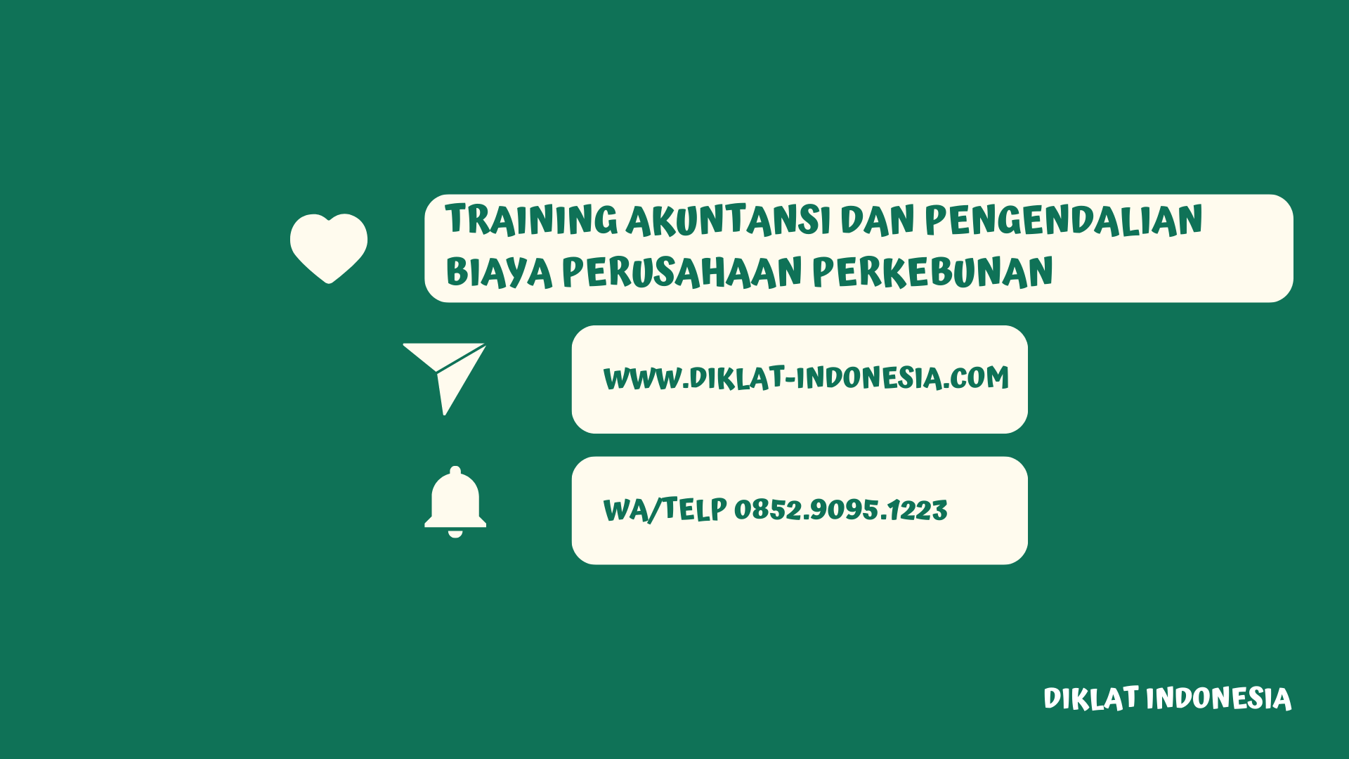 Pelatihan Akuntansi dan Pengendalian Biaya Perusahaan Perkebunan