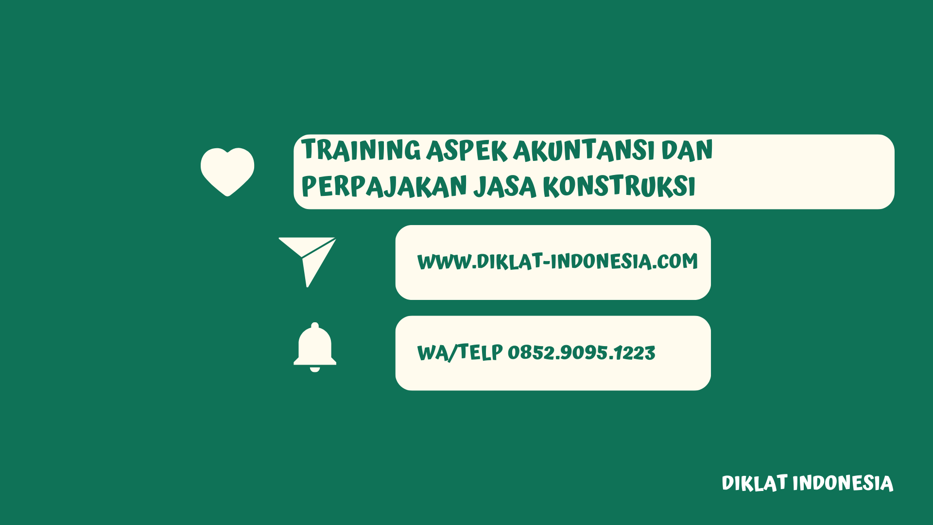 Training Aspek Akuntansi dan Perpajakan Jasa Konstruksi