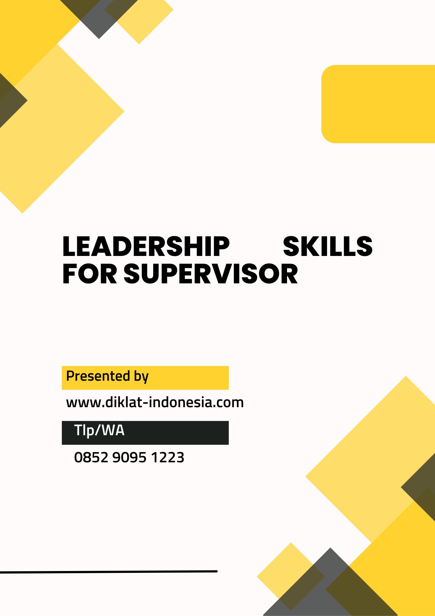 Leadership Skills for Supervisor